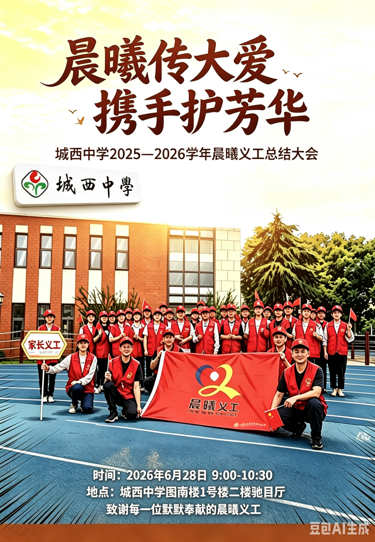 晨曦聚爱 破晓新生 书香致远——城西中学2025—2026学年度晨曦义工总结大会温情落幕